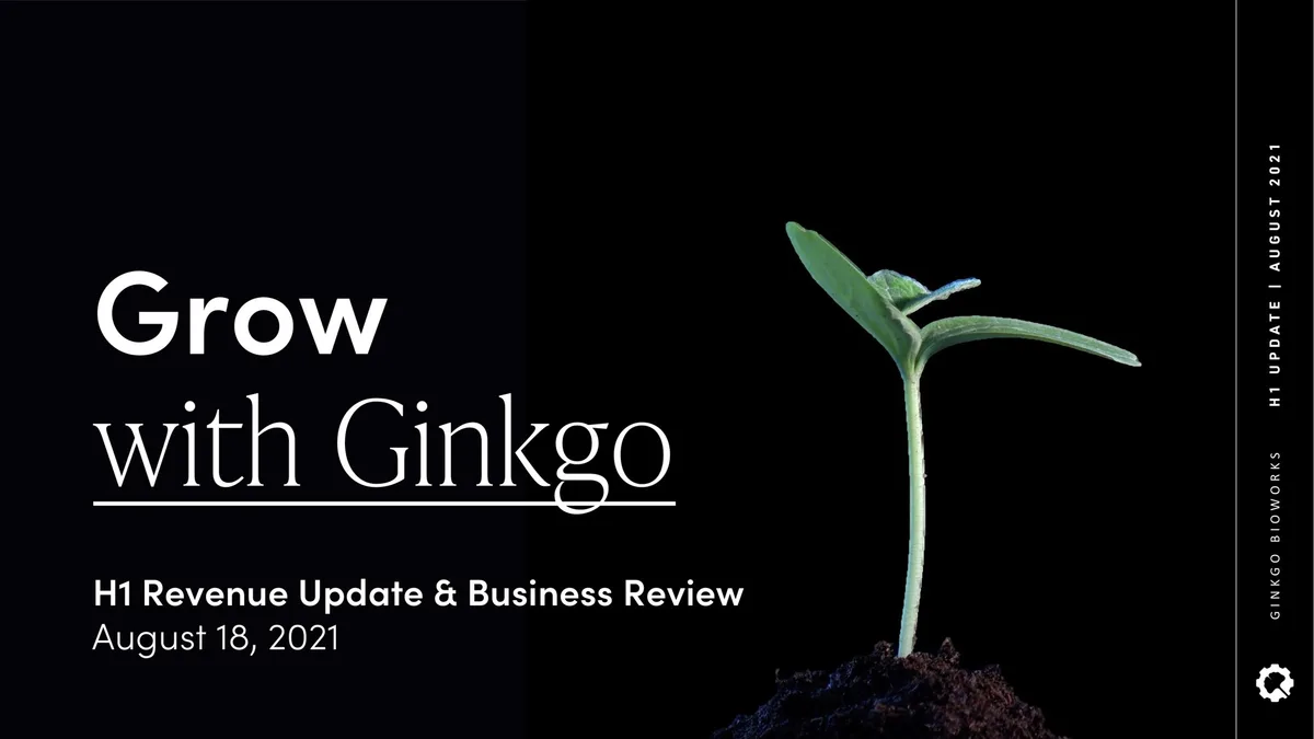 Ginkgo | Results Presentation Deck | 30 slides · slide 1