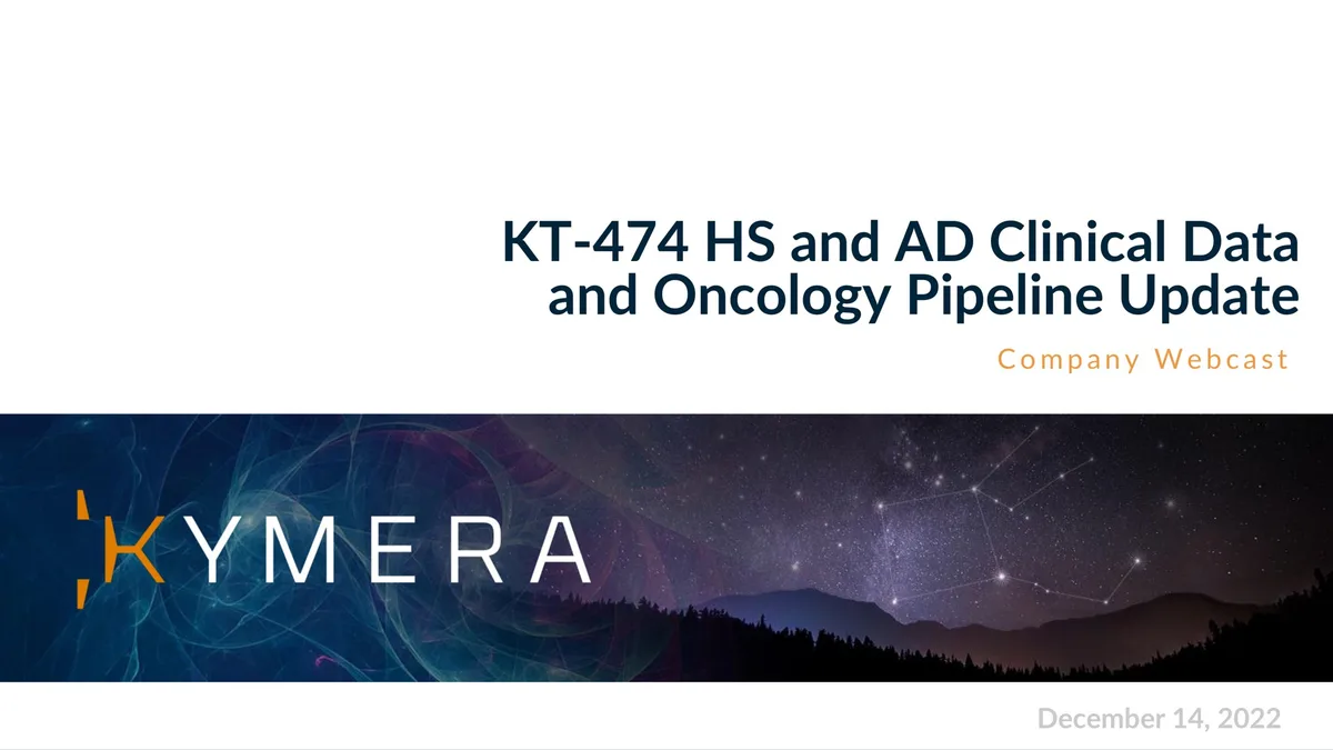 Kymera | Results Presentation Deck | 63 slides · slide 1