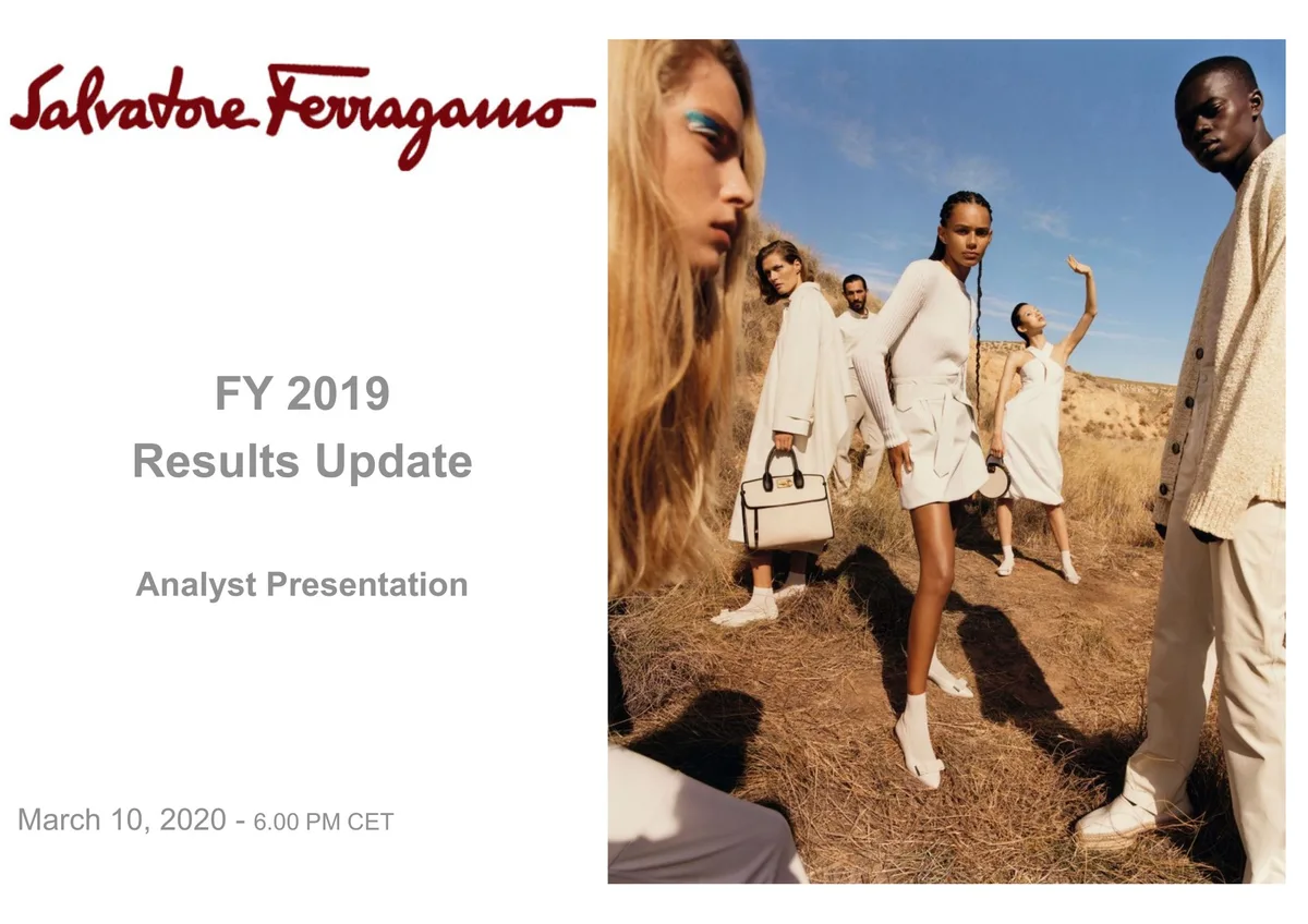 Salvatore Ferragamo | Results Presentation Deck | 11 slides · slide 1
