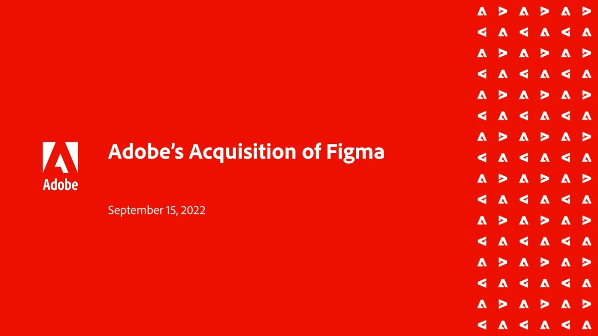Adobe | Mergers and Acquisitions Presentation Deck | 15 slides · slide 1