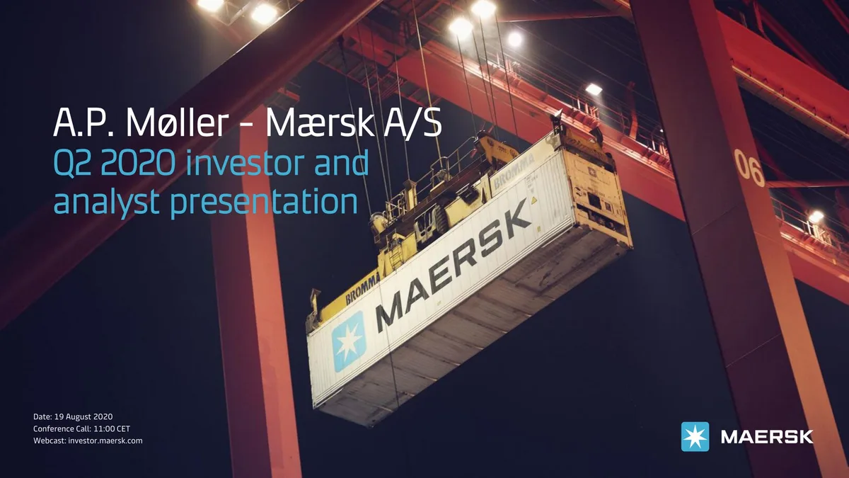 Maersk | Investor Presentation Deck | 56 slides · slide 1