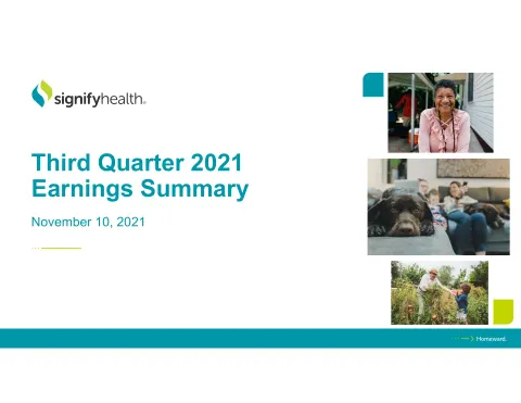 Signify Health | Results Presentation Deck | 9 slides