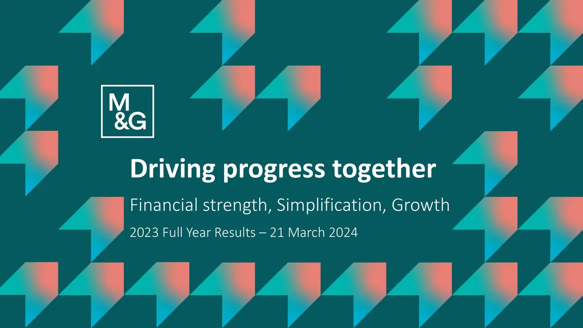 M&amp;G | Results Presentation Deck | 65 slides · slide 1