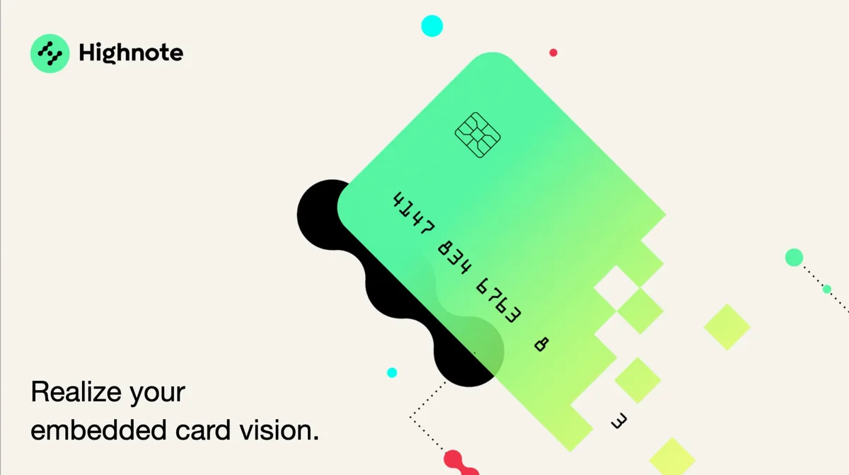 Embedded-payments fintech Highnote's pitch deck for seed and Series A · slide 1