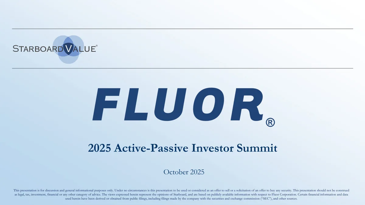 Fluor Corporation (FLR) · slide 1