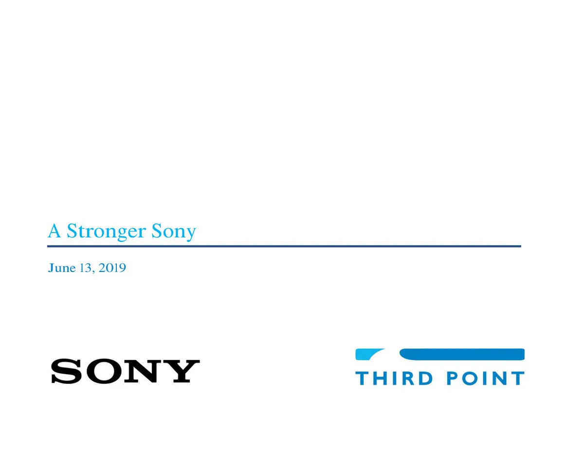 Sony Corporation (6758.T) · slide 1