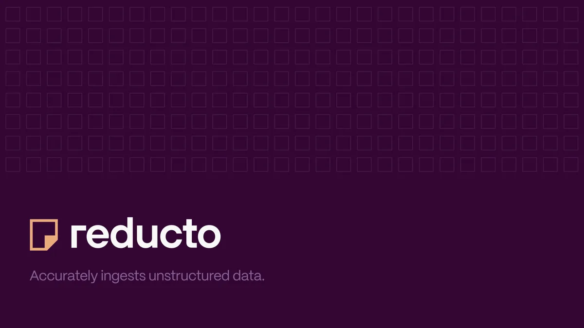 The pitch deck AI PDF startup Reducto used to raise $8.4 million · slide 1