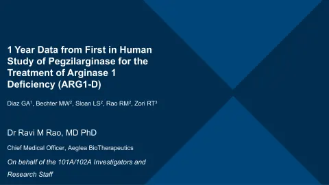 Aeglea BioTherapeutics | Results Presentation Deck | 13 slides