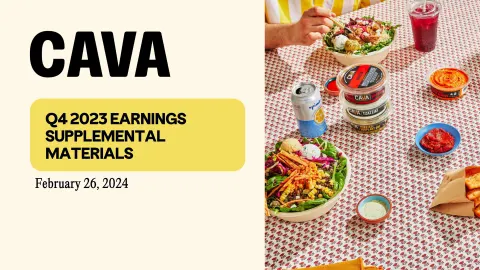 CAVA | Results Presentation Deck | 13 slides