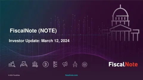 FiscalNote | Results Presentation Deck | 31 slides