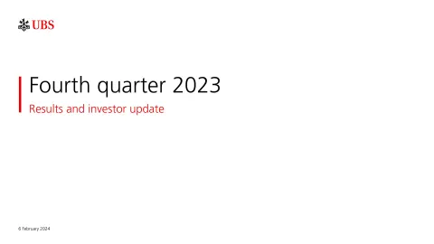 UBS | Results Presentation Deck | 51 slides