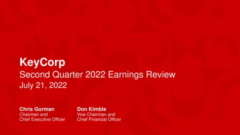 KeyCorp | Results Presentation Deck | 22 slides
