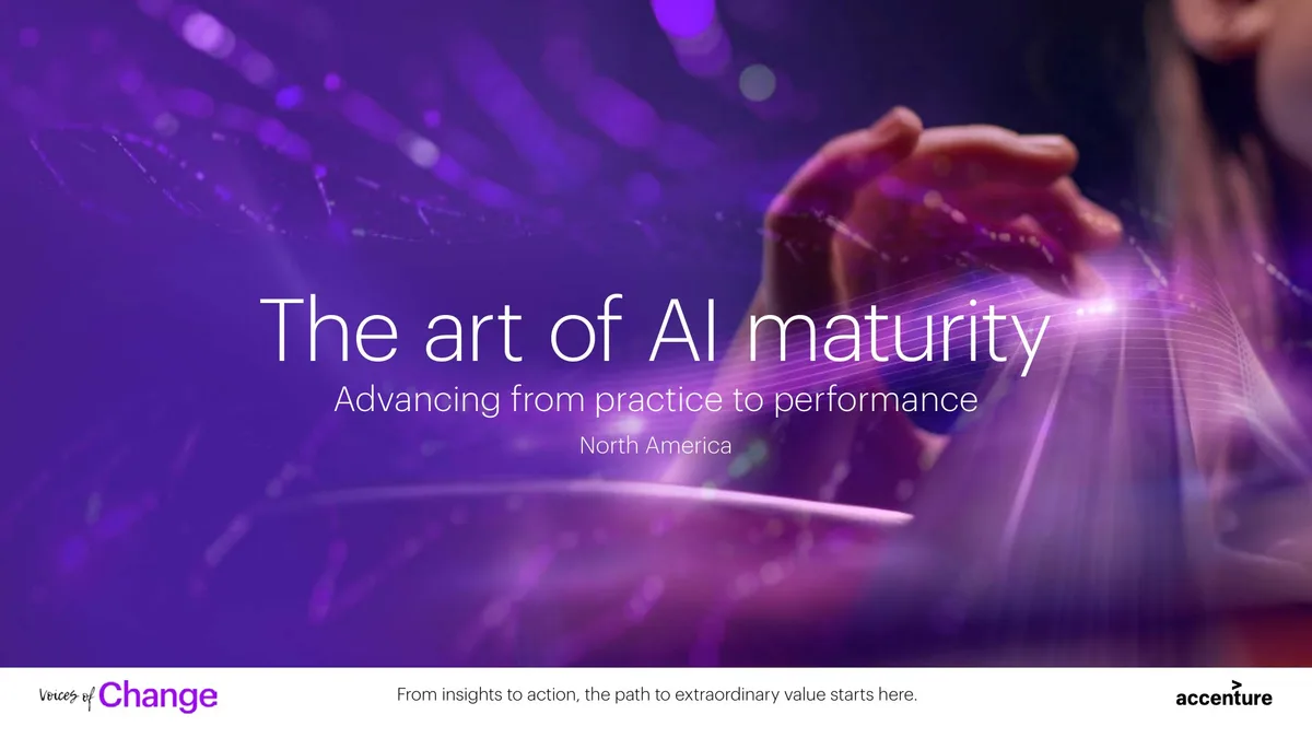 The art of AI maturity Advancing from practice to performance North America · slide 1