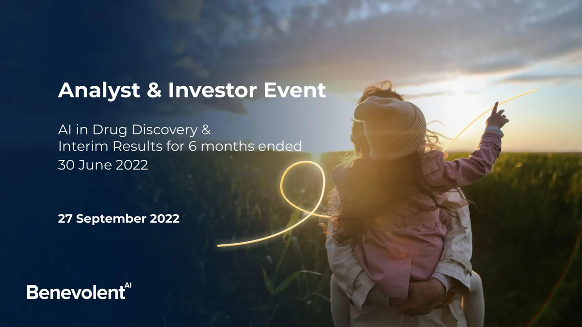 BenevolentAI | Investor Day Presentation Deck | 74 slides · slide 1