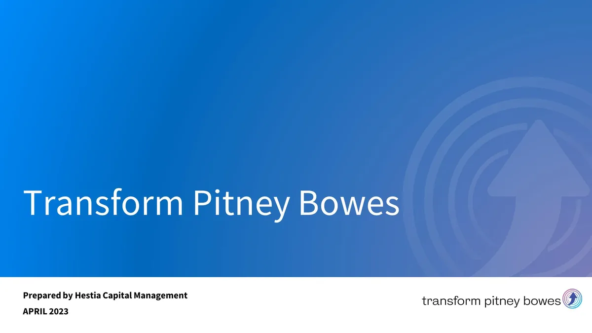 Hestia Pitney Bowes Presentation April 2023 · slide 1