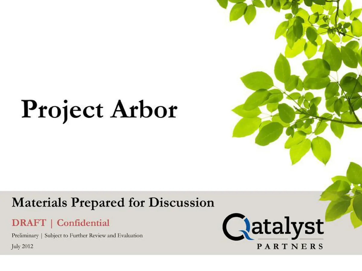 Qatalyst Partners | Investment Banking Pitch Book | 17 slides · slide 1