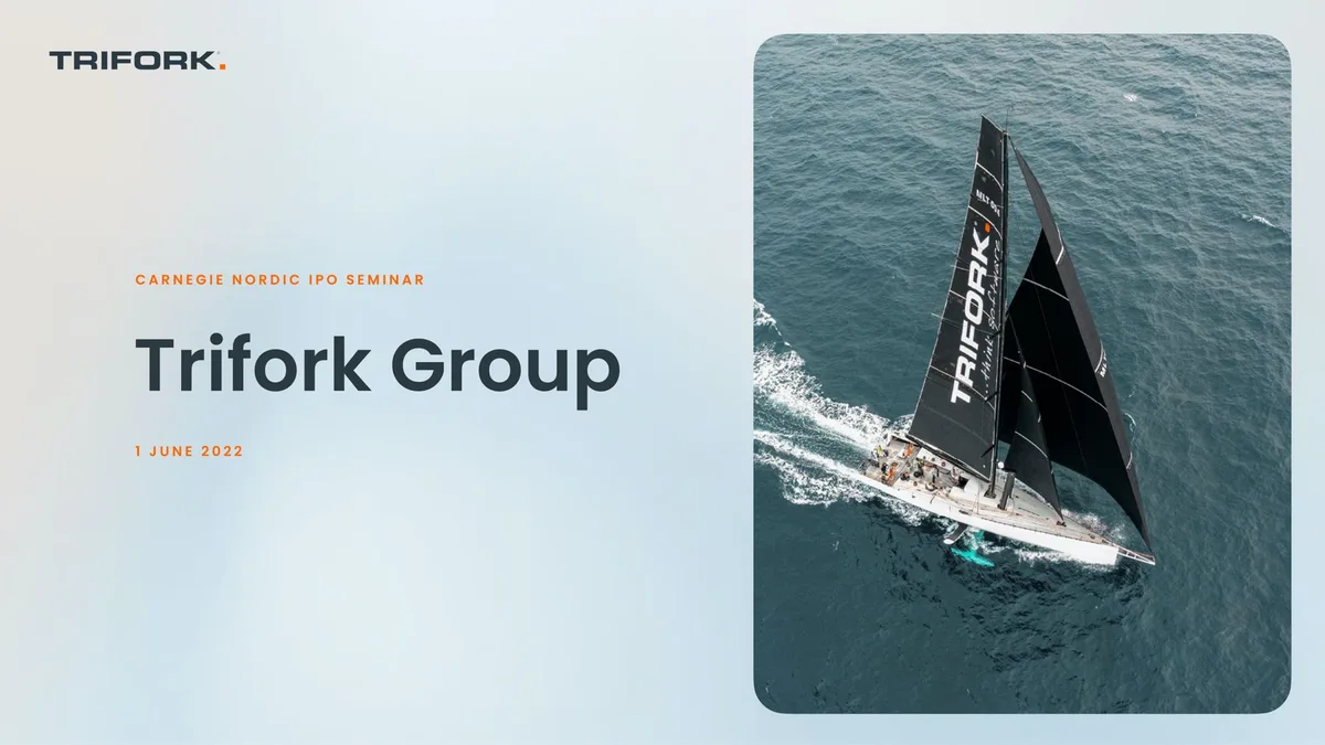 Trifork | Investor Conference Presentation Deck | 12 slides · slide 1