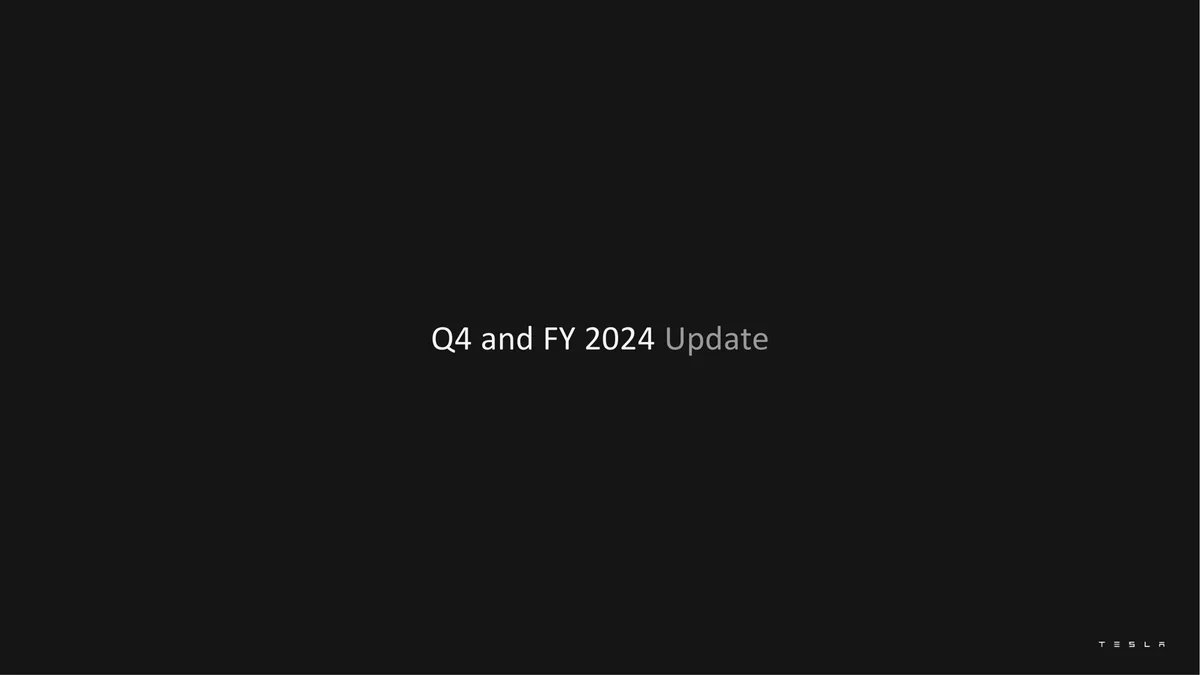 Tesla | Results Presentation Deck | 36 slides · slide 1