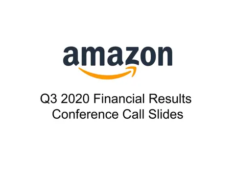 Amazon | Results Presentation Deck | 18 slides