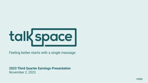 Talkspace | Results Presentation Deck | 11 slides