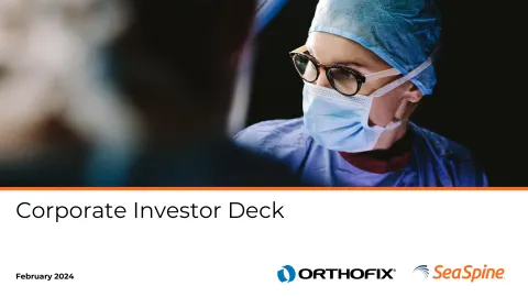 Orthofix | Investor Presentation Deck | 22 slides