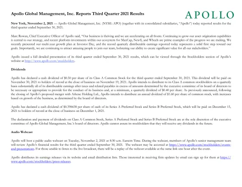 Apollo Global Management | Results Presentation Deck | 37 slides