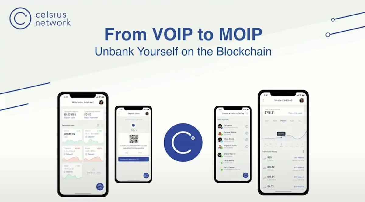 The slide uses a metaphor comparing the disruption of telecommunications (VOIP) to the disruption of banking (MOIP).