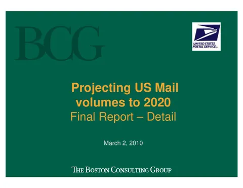 US Mail Volumes to 2020
