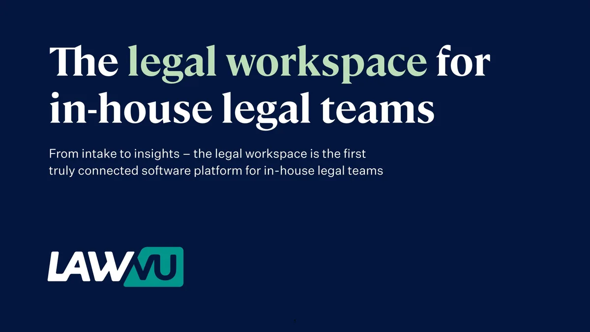 LawVu's pitch deck helped it raise a $17m Series A from investors · slide 1