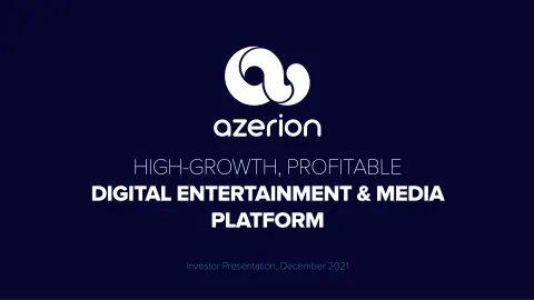 Azerion | SPAC Presentation Deck | 83 slides