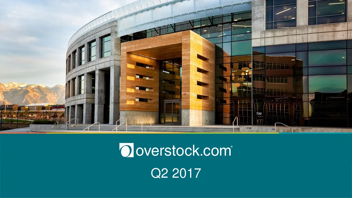 Overstock | Results Presentation Deck | 25 slides · slide 1