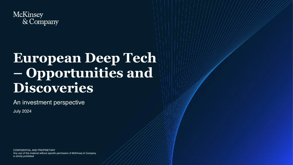 European Deep Tech – Opportunities and Discoveries · slide 1