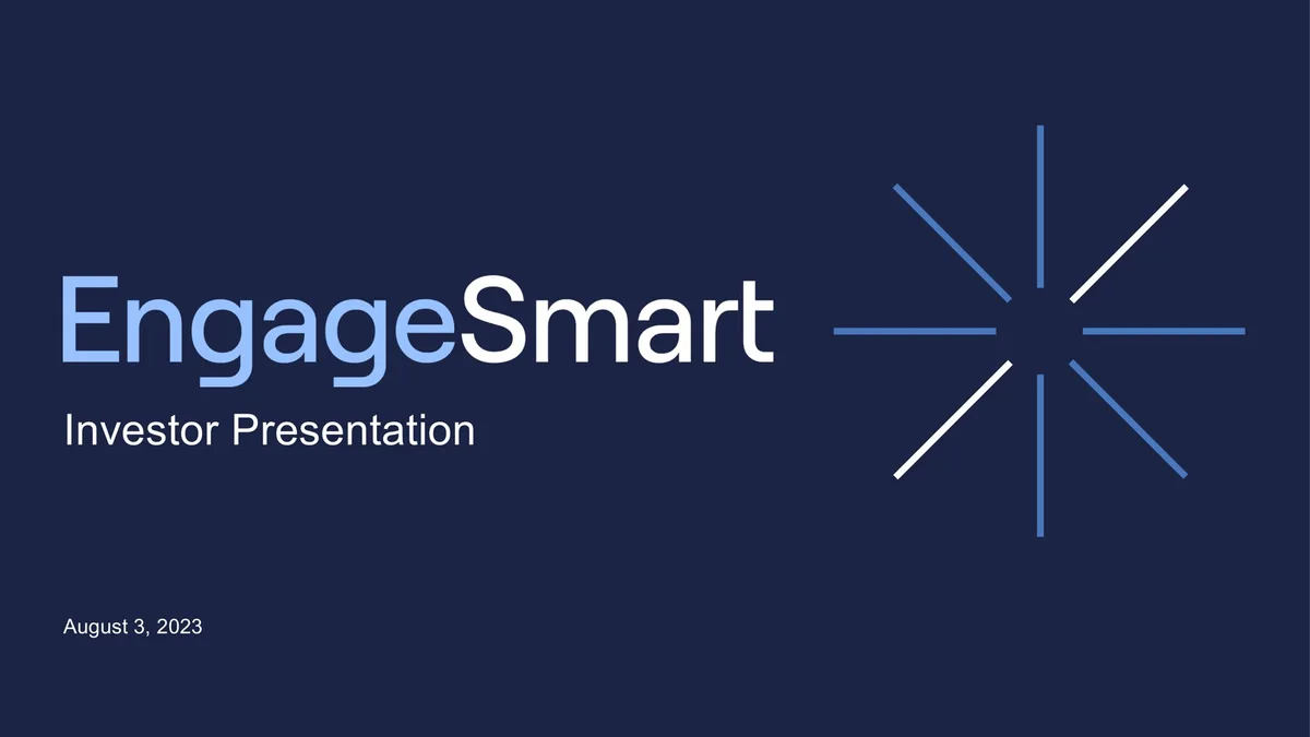 EngageSmart | Investor Presentation Deck | 28 slides · slide 1