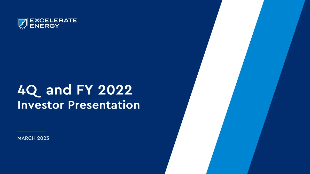 Excelerate Energy | Investor Presentation Deck | 23 slides · slide 1