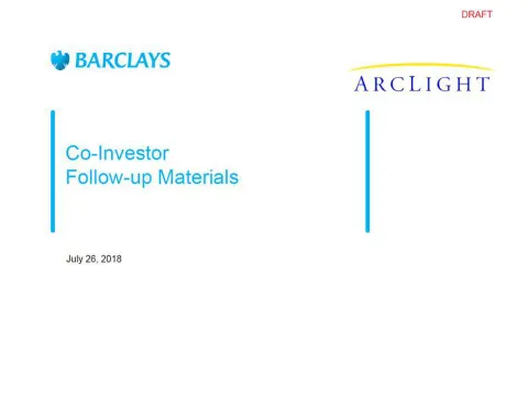 Barclays | Investment Banking Pitch Book | 9 slides