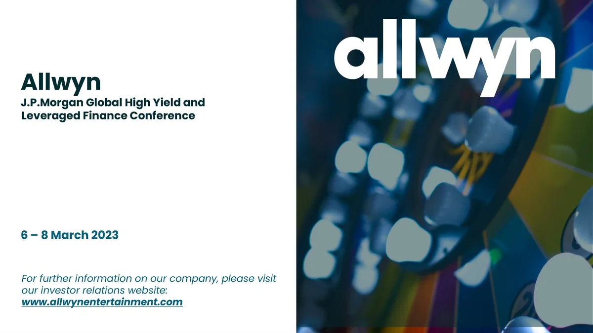 Allwyn | Investor Conference Presentation Deck | 32 slides · slide 1