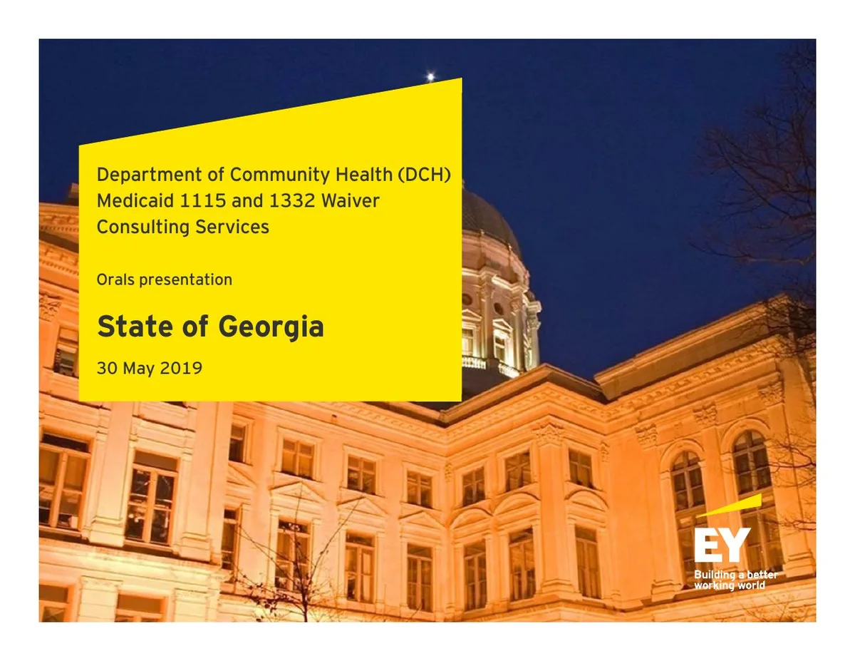 EY Georgia Medicaid Oral · slide 1