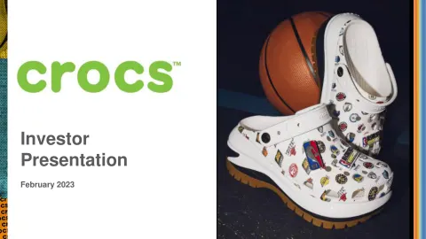 Crocs | Investor Presentation Deck | 47 slides