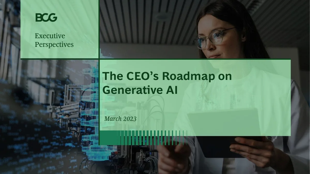 The CEO’s Roadmap on Generative AI · slide 1