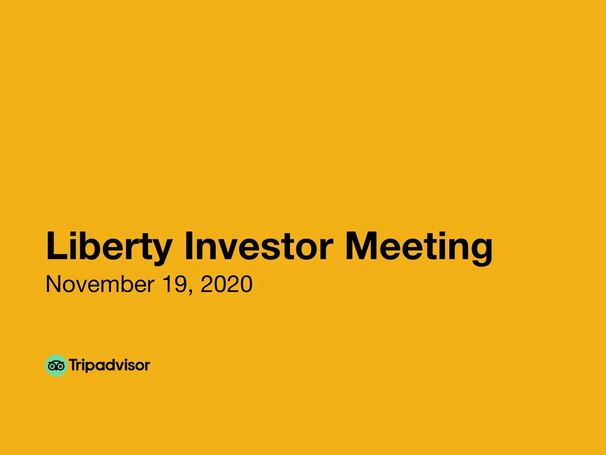 Tripadvisor | Investor Conference Presentation Deck | 24 slides · slide 1