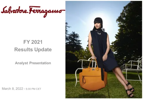 Salvatore Ferragamo | Results Presentation Deck | 9 slides