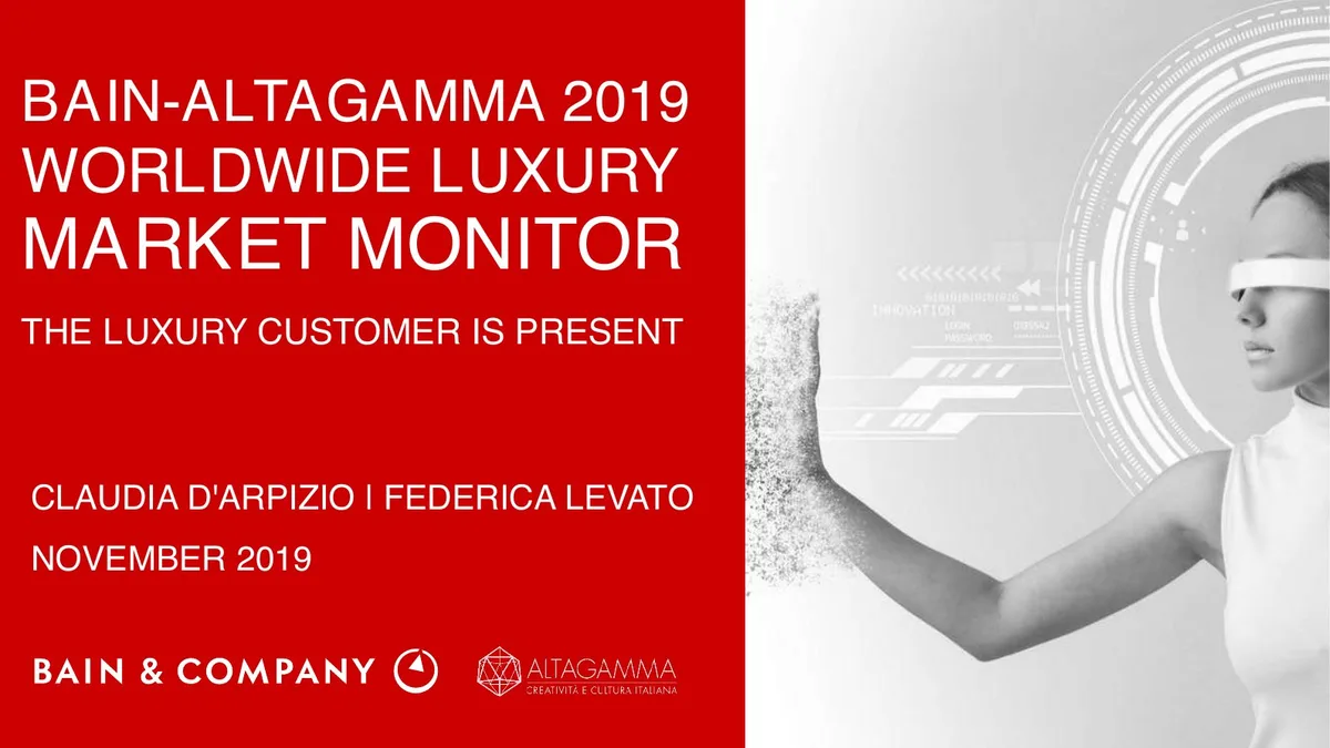 Altagamma 2019 Worldwide Luxury Market Monitor · slide 1