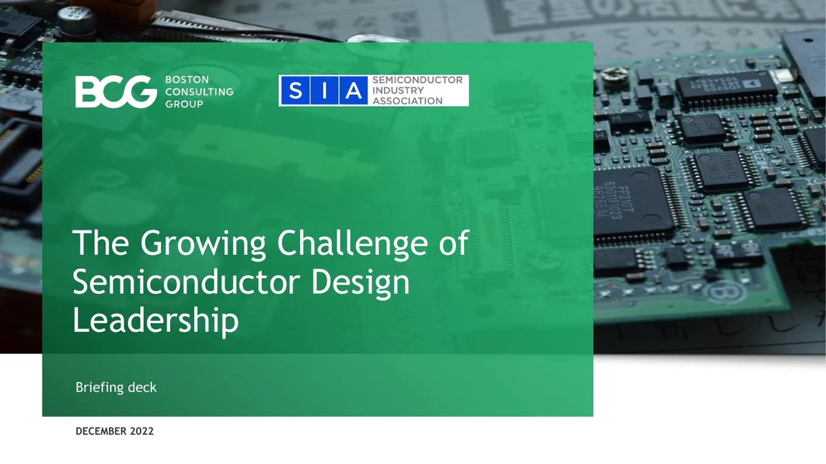 The Growing Challenge of Semiconductor Design Leadership · slide 1