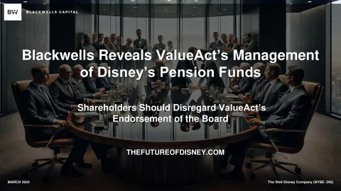 Blackwells Capital | Activist Presentation Deck | 15 slides