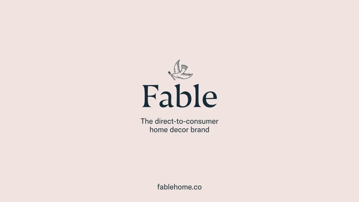 The pitch deck tableware DTC brand Fable used to land $6.5 million · slide 1