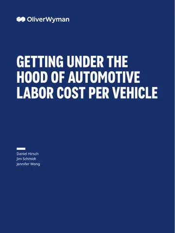 Labor Cost Per Vehicle Report