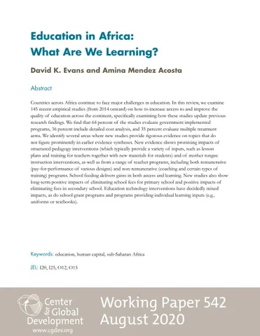 Education: Mega Trends and Opportunities in Africa
