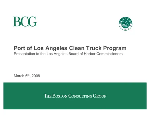 Port of LA Clean Truck Program