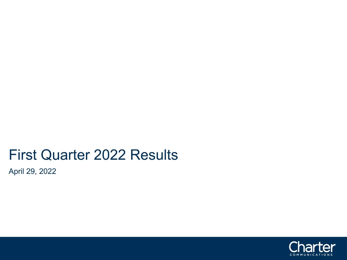 Charter Communications | Results Presentation Deck | 22 slides · slide 1