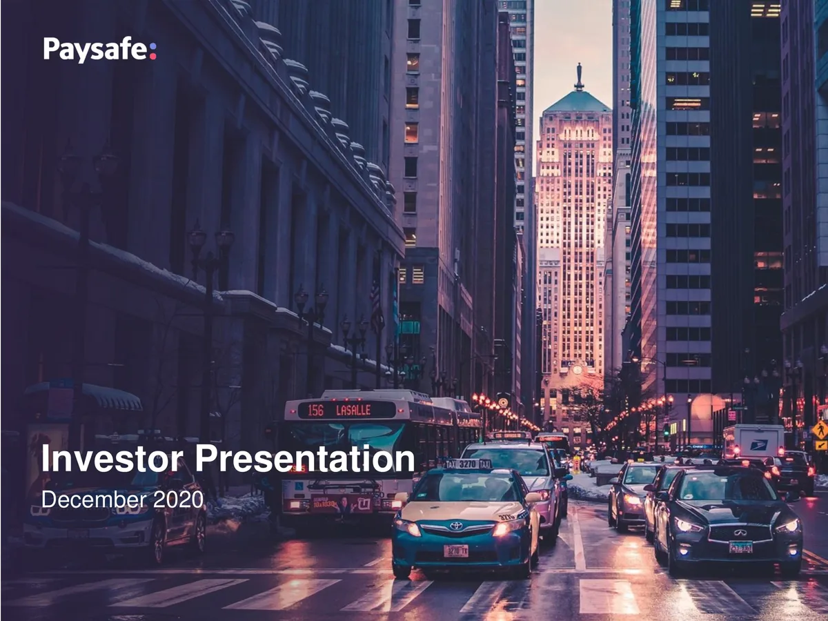Paysafe | SPAC Presentation Deck | 52 slides · slide 1